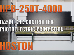 Hoston CNC Press Brake HPB-250T-4000 com controlador CNC DA58T (função de programação 2D)