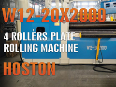 Processo de dobração de chapas de aço, Hoston Hydraulic 4 Roller Plate Rolling Machine W12-20*2000